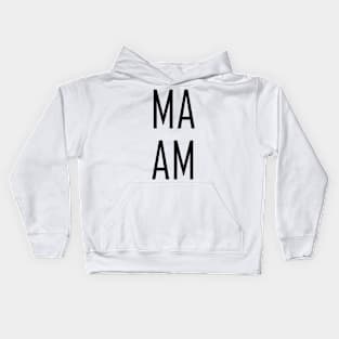 M A A M (M A M A) Black Kids Hoodie